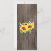 Carte de menu Mariage Boho romantique (Dos)