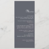Carte de menu Mariage Boho Soirée Simple (Devant)