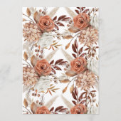 Carte de menu Mariage Boho Watercolor Pampas (Dos)