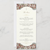 Carte de menu Mariage botanique élégante (Devant)
