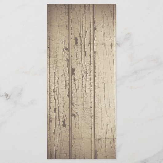 carte de menu mariage campagnard rustique (Dos)