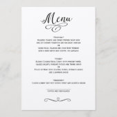 CARTE DE MENU MARIAGE CLASSIQUE (Devant)