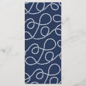 Carte de menu Mariage Coeurs noués (Dos)