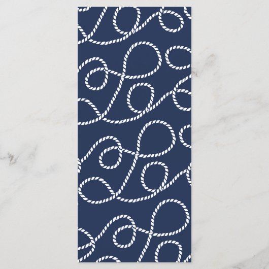 Carte de menu Mariage Coeurs noués (Dos)