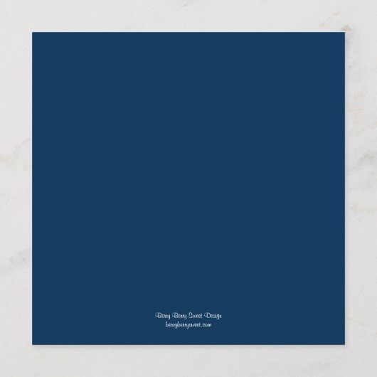 Carte de menu Mariage contemporaine (Dos)