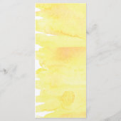 CARTE DE MENU | Mariage d'aquarelle de citron de b (Dos)