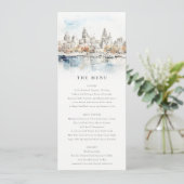 Carte de menu Mariage d'aquarelle Kansas City Miss (Debout devant)