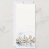 Carte de menu Mariage d'aquarelle Kansas City Miss (Dos)