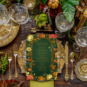 Carte de menu Mariage d'automne enchantée - Druid 