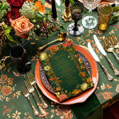 Carte de menu Mariage d'automne enchantée - Druid 