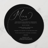 Carte de menu Mariage de calligraphie délicate (Devant / Derrière)