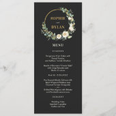 Carte de menu Mariage de couleurs à bouchon à fleu (Devant)