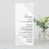 Carte de menu Mariage de diamant géométrique Art d (Debout devant)
