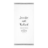 Carte de menu mariage de griffes noir blanc (Dos)