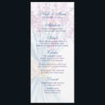 Carte de menu Mariage de la couleur d'eau<br><div class="desc">Bouquet nuptial lavande aquarelle.</div>