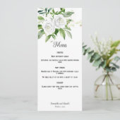 Carte de menu Mariage de la respiration des Roses  (Debout devant)