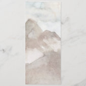 Carte de menu Mariage de l'aquarelle de bois (Dos)