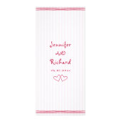 Carte de menu mariage de l'arc de griffes rose et  (Dos)