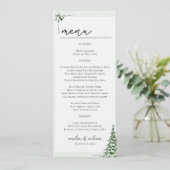 Carte de menu Mariage de Noël (Debout devant)