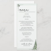 Carte de menu Mariage de Noël (Devant / Derrière)
