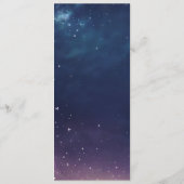 Carte de menu Mariage de nuit étoilée céleste (Dos)