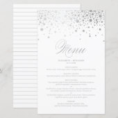 Carte de menu Mariage de points Confetti à huile d (Devant / Derrière)
