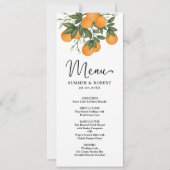 Carte de menu Mariage de verdure pour agrumes bota (Devant)