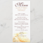 Carte de menu Mariage d'or (Devant)