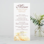 Carte de menu Mariage d'or (Debout devant)