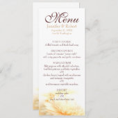 Carte de menu Mariage d'or (Devant / Derrière)