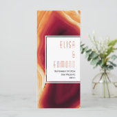 Carte de menu mariage du code de géométrie de tran (Debout devant)