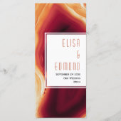 Carte de menu mariage du code de géométrie de tran (Devant)