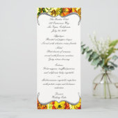 Carte de menu Mariage du printemps (Debout devant)