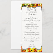 Carte de menu Mariage du printemps (Devant / Derrière)