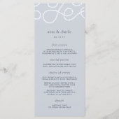 Carte de menu Mariage en état de marche | Brume (Devant)