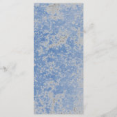 Carte de menu Mariage en marbre bleu et gris (Dos)