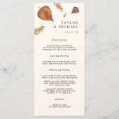 Carte de menu Mariage Feuilles d'automne (Devant)