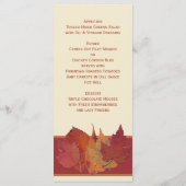 Carte de menu Mariage Feuilles II Automne (Dos)