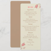 Carte de menu Mariage Fleurs sauvages (Devant / Derrière)
