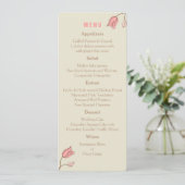 Carte de menu Mariage Fleurs sauvages (Debout devant)