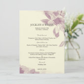 Carte de menu Mariage Floral Aquarelle (Debout devant)