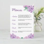 Carte de menu Mariage Floral Aquarelle (Debout devant)