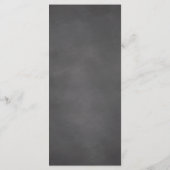 Carte de menu Mariage Floral Chalkboard noir (Dos)