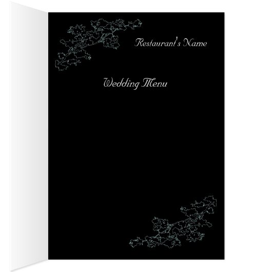 Carte de menu Mariage Floral Deco (Intérieur (Droit))