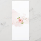 Carte de menu mariage floral floral floral (Dos)