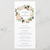 Carte de menu Mariage floral Flush Spring (Devant)