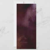 Carte de menu Mariage floral rustique foncé + Mood (Dos)