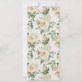 Carte de menu Mariage Floral Spring Cream Garden (Dos)