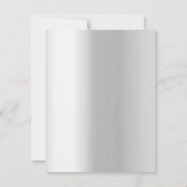 Carte de menu mariage floraux blancs en argent (Dos)