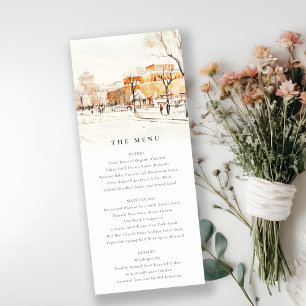 Carte de menu Mariage Forgo North Dakota City Scap